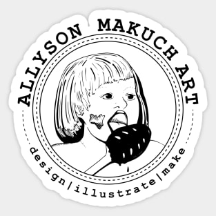 Allyson Makuch Art Eat-It Logo Sticker